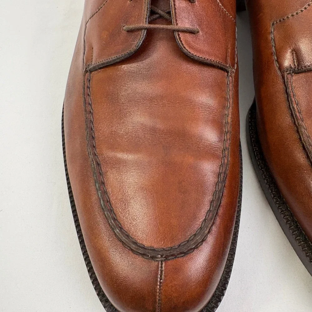 Cole Haan Men's Brown Leather Split Toe Lace Up Derby Dress Shoes Size 13